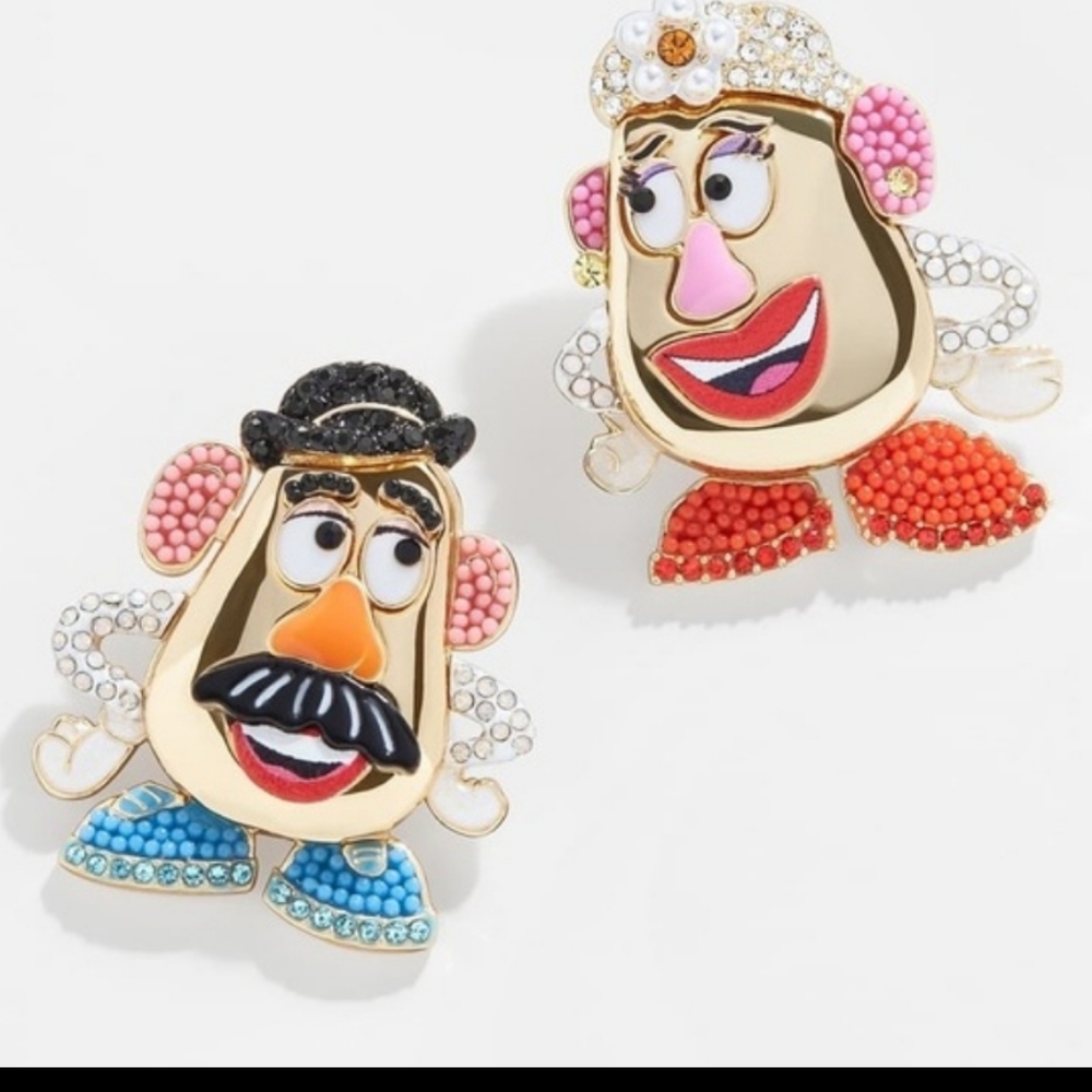 Mr and Mrs Potato head earrings